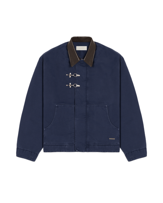 Zipper Canvas Blouson Jacket