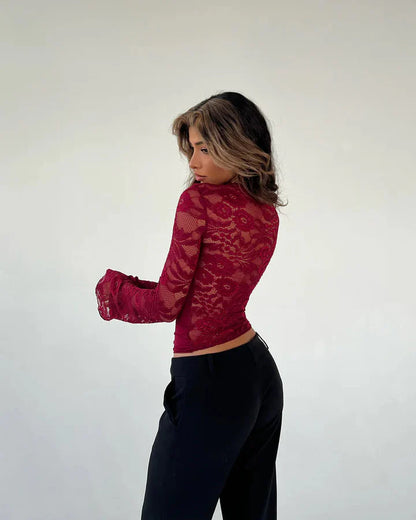 LARA | LONGSLEEVE LACE TOP